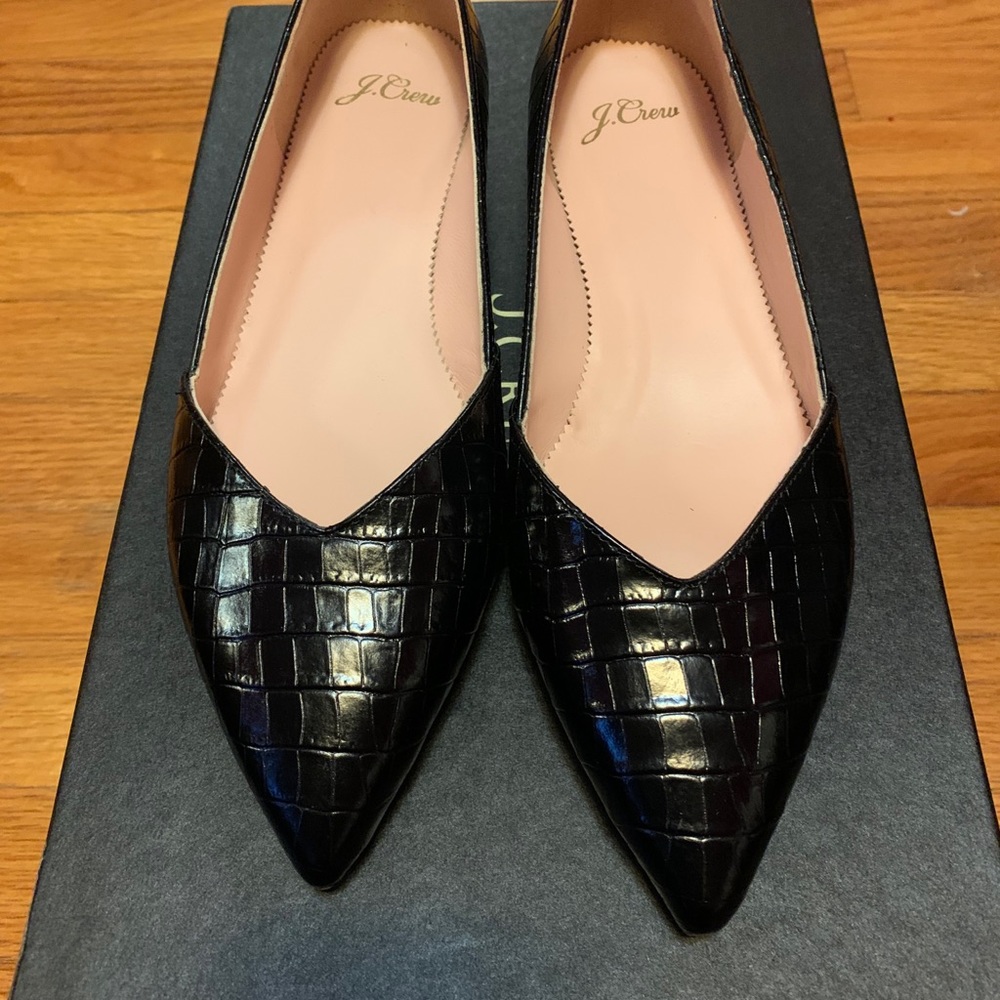 J.Crew Croc Flats
